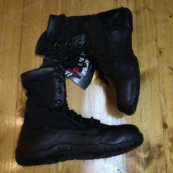 Mens Belleville Tactical Research Black Leather Mini Mil Boots 7.5 W Minimalist main image 7